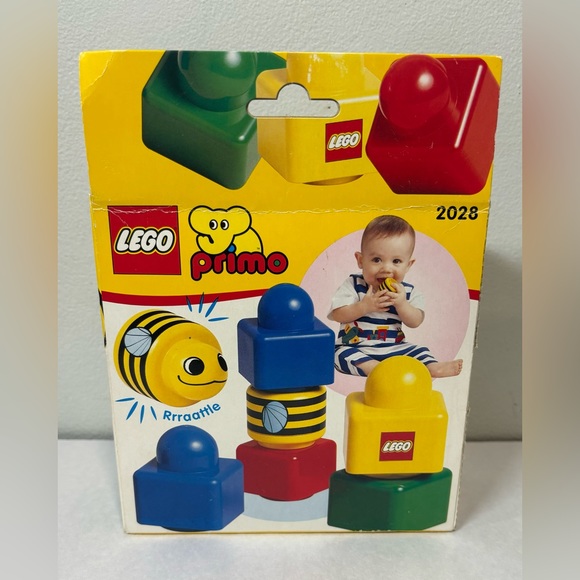 VINTAGE LEGO Primo 2028 5 Pieces  with Booklets Rattle Blocks 1998 Unopened - Picture 2 of 6